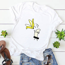 Load image into Gallery viewer, Women&#39;s Banana Funny Print Short Sleeve T-Shirt Fashion Casual O-Neck Tops