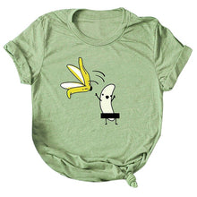 Load image into Gallery viewer, Women&#39;s Banana Funny Print Short Sleeve T-Shirt Fashion Casual O-Neck Tops