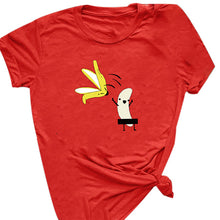 Load image into Gallery viewer, Women&#39;s Banana Funny Print Short Sleeve T-Shirt Fashion Casual O-Neck Tops